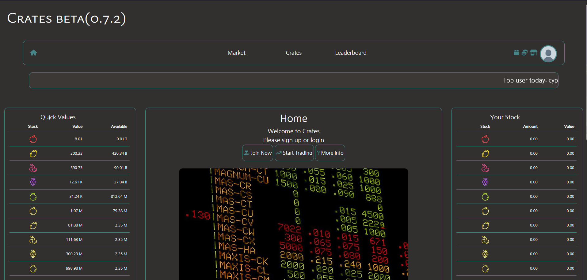 image of the cratess site